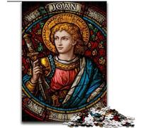 Puzzle da 1000 pezzi raffigurante San Giovanni Battista in vetro colorato,per adulti e adolescenti,difficile da completare ma divertente e spiritoso,regalo di compleanno,regali,decorazione murale
