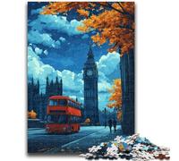 Puzzle da 1000 pezzi raffigurante scene di strada di Londra per adulti e adolescenti,per ammazzare il tempo durante le vacanze a casa Ogni pezzo è unico Gioco divertente e stimolante per tutta