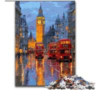 Puzzle da 1000 pezzi raffigurante scene di strada nella città di Londra, per adulti e adolescenti, gioco stimolante e interazione tra genitori e figli in famiglia (dimensioni 26x38cm)