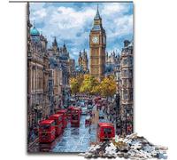 Puzzle da 1000 pezzi raffigurante scene di strada nella città di Londra, per adulti e adolescenti, giocattoli, giochi educativi, antistress, lista dei desideri con Babbo Natale (26x38cm)