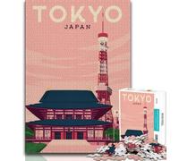 Puzzle da 1000 pezzi raffigurante Tokyo, Giappone, per adulti e adolescenti, giocattolo educativo intellettuale decomprimente, regalo di compleanno, regali, decorazione murale 38x26cm