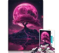 Puzzle da 1000 pezzi raffigurante un albero di ciliegio in fiore rosa per adulti e adolescenti ideale come regalo per tutta la famiglia adatto per bambini di età compresa tra 50 e 14 anni (50x75cm)