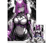 Puzzle da 1000 pezzi raffigurante un angelo dai capelli rosa con le ali giocattolo da gioco decorazione da parete regalo per compleanni gioco rompicapo con pezzi completamente incastrati