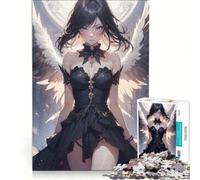 Puzzle da 1000 pezzi raffigurante un angelo in stile anime, un gioco interattivo che allena la mente e la manualità, con pezzi di forma casuale completamente ad incastro 38x52cm