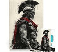 Puzzle da 1000 pezzi raffigurante un antico guerriero spartano per adulti,un gioco di problem solving di livello professionale,ideale per attività di gruppo rilassanti in casa (50x75cm)