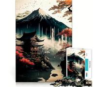 Puzzle da 1000 pezzi raffigurante un antico paesaggio giapponese,un passatempo divertente che allena la mente Pezzi a incastro precisi e facili da realizzare Un hobby affascinante