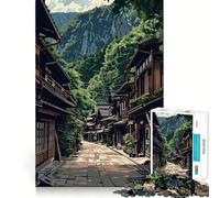 Puzzle da 1000 pezzi raffigurante un antico villaggio giapponese,con incastri perfetti Gioco di abilità artistica e di pensiero per il relax e il tempo libero Regalo di Natale (38x52cm)