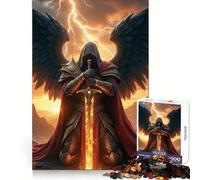 Puzzle da 1000 pezzi raffigurante un arcangelo alato con spada infuocata ideale per adulti Un'attività che stimola la memoria un momento di svago rilassante Taglio di qualità un regalo memorabile