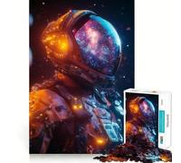 Puzzle da 1000 pezzi raffigurante un astronauta in tuta spaziale,con tagli precisi e un'opera d'arte che stimola la mente Divertimento e svago,ideale come regalo di Natale (38x26cm)
