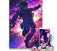 Puzzle da 1000 pezzi raffigurante un astronauta nello spazio con una nebulosa colorata, gioco pratico, interazione genitore-figlio, collezione d'artista, opera d'arte 50x75cm