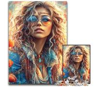 Puzzle da 1000 pezzi raffigurante un bellissimo angelo oscuro femminile, in cartone, ideale come regalo per adolescenti, coppie e amici, per compleanni e Natale, 26x38cm