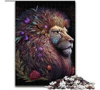 Puzzle da 1000 pezzi raffigurante un bellissimo leone da sogno,in legno,per adulti,dimensioni 50x75cm,attività divertente per tutta la famiglia,sfida per il cervello,regalo perfetto per adolescenti.