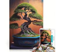 Puzzle da 1000 pezzi raffigurante un bonsai in vaso di terracotta, gioco educativo, rilassante e stimolante per la mente, ideale come decorazione da scrivania 38x52cm
