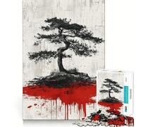 Puzzle da 1000 pezzi raffigurante un bonsai insanguinato,con pezzi a incastro preciso Giocattolo creativo e divertente,ideale per momenti di relax e svago,perfetto come regalo di compleanno 38x52cm