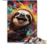 Puzzle da 1000 pezzi raffigurante un bradipo in legno, divertente regalo e attività per la casa, 50x75cm, sviluppa le capacità di coordinazione occhio-mano, perfetto come regalo di compleanno