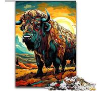 Puzzle da 1000 pezzi raffigurante un bufalo, per adulti, dimensioni 26x38cm, ideale per adolescenti e collezionisti, regalo da viaggio, attività per famiglie.