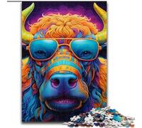 Puzzle da 1000 pezzi raffigurante un bufalo, per adulti, dimensioni 50x75cm, ideale per adolescenti e collezionisti, regalo da viaggio, attività per famiglie.