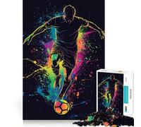 Puzzle da 1000 pezzi raffigurante un calciatore in azione, ideale per adulti Un gioco intelligente e divertente per tutta la famiglia Taglio preciso, opera d'arte (38x52cm)