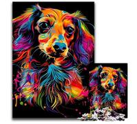 Puzzle da 1000 pezzi raffigurante un cane bassotto, difficile da realizzare, per adulti adolescenti, coppie e amici per compleanni e Natale, 50x75CM/19,68x29,52 pollici.