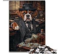 Puzzle da 1000 pezzi raffigurante un cane Boxer che beve, perfetto per adolescenti, per rafforzare i legami familiari, come rompicapo e come regalo fai da te per la casa dimensioni 50x75cm