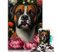 Puzzle da 1000 pezzi raffigurante un cane Boxer per adulti interessante strumento per ridurre lo stress e favorire l'interazione genitore-figlio (50x75cm)