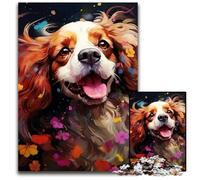 Puzzle da 1000 pezzi raffigurante un cane da caccia di Re Carlo, per adulti, stimola la mente, regalo perfetto per adolescenti e decorazioni per la casa, 26X38CM/10,23x14,96 pollici.
