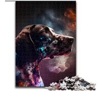 Puzzle da 1000 pezzi raffigurante un cane da caccia tedesco a pelo corto,in legno,rompicapo ad alta difficoltà per adolescenti,50x75cm,per decorazioni per la casa,allenamento del cervello e regali