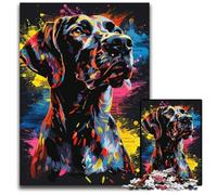 Puzzle da 1000 pezzi raffigurante un cane da caccia tedesco a pelo corto,per adulti. Perfetto come decorazione per la casa o l'ufficio,ideale come regalo di Natale. Dimensioni: 50x75CM