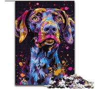 Puzzle da 1000 pezzi raffigurante un cane da caccia tedesco a pelo corto,perfetto per adolescenti,per rafforzare i legami familiari,come rompicapo e come regalo fai da te per la casa (26x38cm)