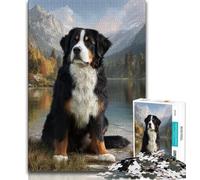 Puzzle da 1000 pezzi raffigurante un cane da montagna bernese, per adulti e adolescenti, antistress, sfida difficile, decorazione unica per la casa e regali (38x26cm)
