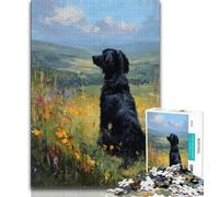 Puzzle da 1000 pezzi raffigurante un cane dipinto a olio, ideale come regalo per tutta la famiglia, giocattolo educativo per l'apprendimento (75x50cm)