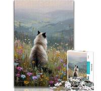 Puzzle da 1000 pezzi raffigurante un cane dipinto a olio, per adolescenti, giocattolo educativo intellettuale decomprimente, ottimi regali e giocattoli (75x50cm)