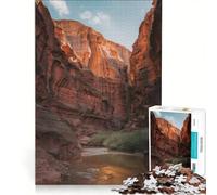 Puzzle da 1000 pezzi raffigurante un canyon con fiume e formazioni rocciose Un gioco antistress, divertente e umoristico, perfetto come decorazione da scrivania 50x75cm