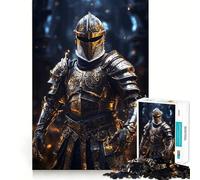 Puzzle da 1000 pezzi raffigurante un cavaliere in armatura scintillante, ideale per adulti Gioco interattivo da comporre insieme, perfetto come regalo stagionale (50x75cm)
