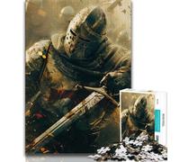 Puzzle da 1000 pezzi raffigurante un cavaliere medievale e un guerriero,ideale come regalo per adolescenti,attività divertenti da svolgere a casa con l'assemblaggio di modelli,regalo di compleanno