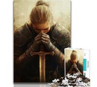 Puzzle da 1000 pezzi raffigurante un cavaliere medievale e un guerriero, per adolescenti, giocattoli, giochi educativi, antistress, adatti per la decorazione della scrivania (75x50cm)