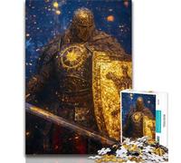 Puzzle da 1000 pezzi raffigurante un cavaliere medievale e un guerriero, per adolescenti, gioco per famiglie, antistress, sfida difficile, regali di Babbo Natale segreto (38x26cm)