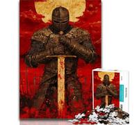 Puzzle da 1000 pezzi raffigurante un cavaliere medievale e un guerriero, per adulti e adolescenti, antistress, sfida difficile, per migliorare l'amore tra coppie (38x26cm)