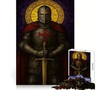 Puzzle da 1000 pezzi raffigurante un cavaliere templare con spada e aureola, ideale per adulti Puzzle di memoria, a lenta esecuzione, per un divertimento assicurato Regalo creativo 50x75cm