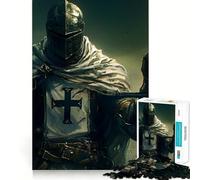 Puzzle da 1000 pezzi raffigurante un cavaliere templare e un paladino per adulti, un gioco stimolante per la mente, ideale per rilassarsi e per una collezione di opere d'arte 38x52cm
