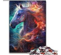 Puzzle da 1000 pezzi raffigurante un cavallo viola da sogno, per adulti, adolescenti e ragazzi, ideale come regalo di compleanno e per le feste, dimensioni 38x26cm