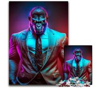 Puzzle da 1000 pezzi raffigurante un CEO, Gorilla in abito, decorazione fai da te, sfida per il cervello, per adulti, famiglia, regalo di Natale, 50x75cm/19,68x29,52 pollici