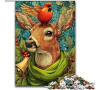 Puzzle da 1000 pezzi raffigurante un cervo, ideale come regalo per adulti, ideale per divertirsi in famiglia (dimensioni 26x38cm)