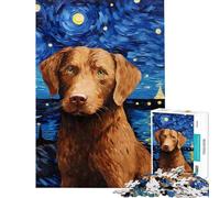 Puzzle da 1000 pezzi raffigurante un Chesapeake Bay Retriever Gioco educativo e impegnativo da completare adatto a partire dai 14 anni Dimensioni 50x75cm