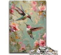 Puzzle da 1000 pezzi raffigurante un colibrì dipinto a olio,per adolescenti e adulti,aiuta il cervello a esercitare i giocattoli che creano dipendenza e coltivano la pazienza,decorazione perfetta