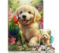Puzzle da 1000 pezzi raffigurante un cucciolo di Golden Retriever, per adolescenti e adulti, per giochi educativi, giocattoli, decorazioni per la casa e regali unici (38x26cm)