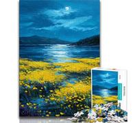 Puzzle da 1000 pezzi raffigurante un dipinto a olio di un fiume, per adulti e adolescenti, giochi educativi, decorazione da parete, regali unici per compleanni e Natale (38x26cm)
