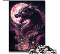 Puzzle da 1000 pezzi raffigurante un drago cinese, in legno, dimensioni 50x75cm, perfetto per adolescenti, per rafforzare i legami familiari, come rompicapo e come regalo fai da te per la casa.