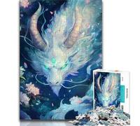 Puzzle da 1000 pezzi raffigurante un drago cinese, per adulti e adolescenti, divertente gioco di assemblaggio di modelli, attività da fare a casa, regalo di compleanno, regalo da viaggio (38x26cm)
