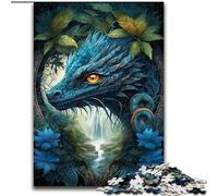 Puzzle da 1000 pezzi raffigurante un drago nella giungla con mandala. Puzzle per adulti da 1000 pezzi per compleanni, feste e occasioni speciali (dimensioni 26x38cm).